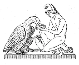 In Greek mythology, Ganymede, also known as Ganymedes