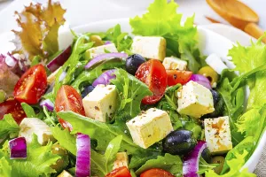 Greek salad with feta cheese a delicious classic