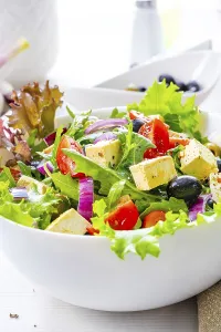 Greek salad with feta cheese a delicious classic