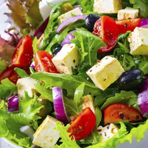 Greek salad with feta cheese a delicious classic