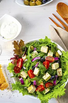 Greek salad with feta cheese a delicious classic