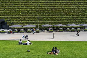 Green facade, consisting of over 30