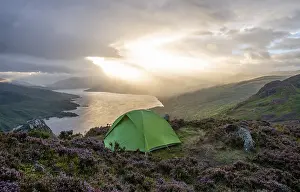 Green Tent on Ben Aan, View over Loch Katrine