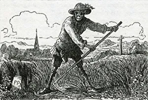 The Grim Reaper, drawing by Count Franz Pocci