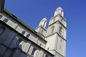 Grossmuenster church, Zurich, Switzerland, Europe
