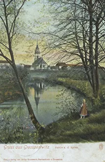 Grosspostwirt, lot at the river Spree
