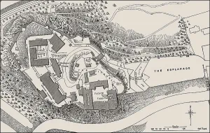Ground plan of Edinburgh Castle in the 19th century