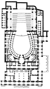 Ground plan of the Teatro Carlo Felice