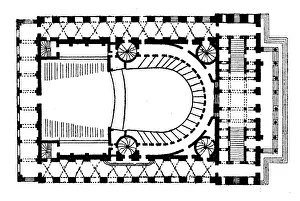 Ground plan of the Theatre de l'Odeon
