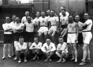 Group of athletes, historic photograph