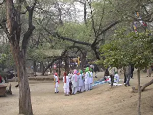 A group of folk artists playing different instruments
