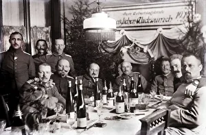 Group of German officers at birthday celebration