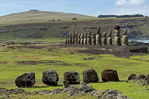Group of Moai, Rano Raraku, Easter Island