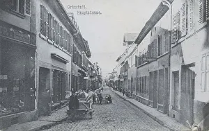 Gruenstadt, main street, Germany