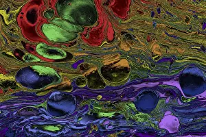 Grunge abstract paint patterns on colorful background