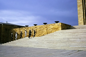 Guards at the AnIJtkabir Memorial, Mausoleum of Mustafa Kemal Atatuerk, Turkey 1973