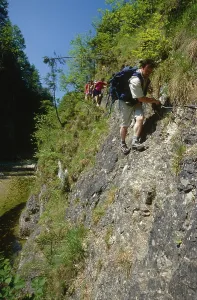 Guided climbing in the Kalkalpen National Park