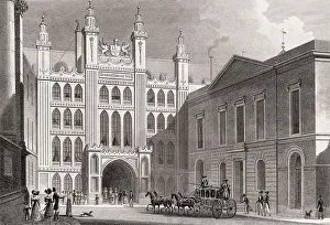 Guildhall, London, illustration by Th