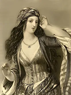 Gulnare, female figure from the poem The Corsair by George Gordon Noel Byron