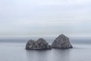 Gurzuf and Adalari mountain in beautiful sky