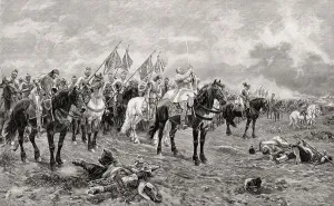 Gustav Adolf's prayer before the Battle of Lutzen on November 16
