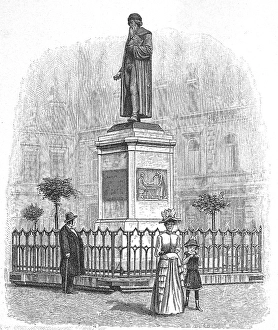 The Gutenberg monument in Mainz in 1890
