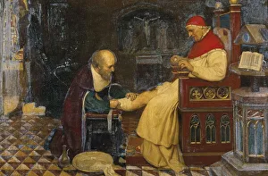 Guy de Chauliac bandaging the leg of Pope Clement VII in Avignon while Petrarch
