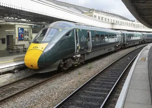 GWR British Rail Class 800 Inter City Express train at platform