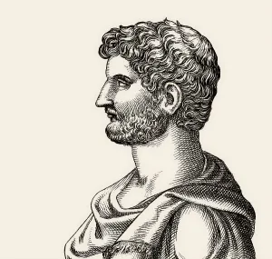 Hadrian or Publius Aelius Hadrianus Augustus, 76 - 138, Roman emperor, digitally edited