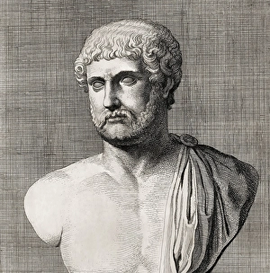 Hadrian or Publius Aelius Hadrianus Augustus, 76 - 138, Roman emperor, digitally edited
