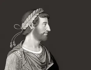 Hadrian or Publius Aelius Hadrianus Augustus, 76 - 138, Roman emperor, digitally edited