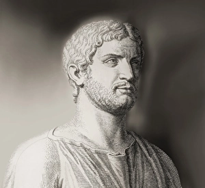 Hadrian or Publius Aelius Hadrianus Augustus, 76 - 138, Roman emperor, digitally edited