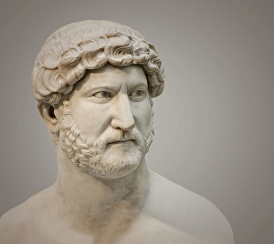 Hadrian or Publius Aelius Hadrianus Augustus, 76 - 138, Roman emperor, digitally edited