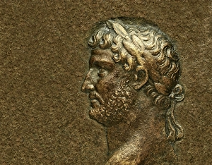 Hadrian or Publius Aelius Hadrianus Augustus, 76 - 138, Roman emperor, digitally edited
