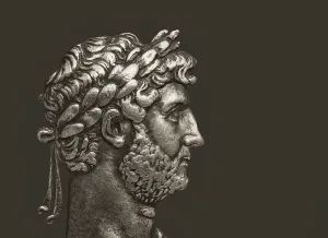 Hadrian or Publius Aelius Hadrianus Augustus, 76 - 138, Roman emperor, digitally edited