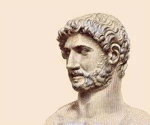 Hadrian or Publius Aelius Hadrianus Augustus, 76 - 138, Roman emperor, digitally edited