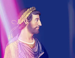 Hadrian or Publius Aelius Hadrianus Augustus, 76 - 138, Roman emperor, digitally edited