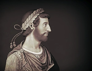 Hadrian or Publius Aelius Hadrianus Augustus, 76 - 138, Roman emperor, digitally edited