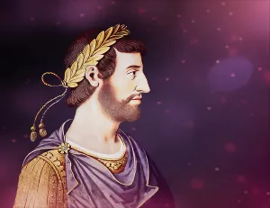 Hadrian or Publius Aelius Hadrianus Augustus, 76 - 138, Roman emperor, digitally edited