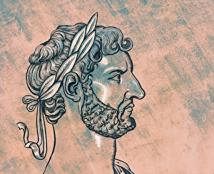 Hadrian or Publius Aelius Hadrianus Augustus, 76 - 138, Roman emperor, digitally edited