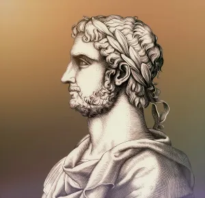 Hadrian or Publius Aelius Hadrianus Augustus, 76 - 138, Roman emperor, digitally edited