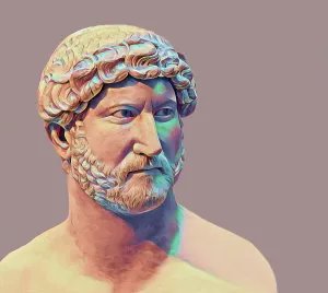 Hadrian or Publius Aelius Hadrianus Augustus, 76 - 138, Roman emperor, digitally edited
