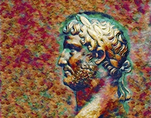 Hadrian or Publius Aelius Hadrianus Augustus, 76 - 138, Roman emperor, digitally edited