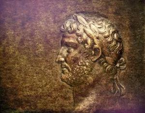 Hadrian or Publius Aelius Hadrianus Augustus, 76 - 138, Roman emperor, digitally edited