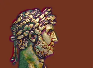 Hadrian or Publius Aelius Hadrianus Augustus, 76 - 138, Roman emperor, digitally edited