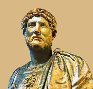 Hadrian or Publius Aelius Hadrianus Augustus, 76 - 138, Roman emperor, digitally edited