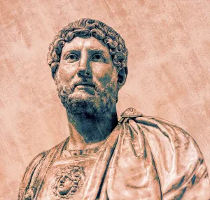 Hadrian or Publius Aelius Hadrianus Augustus, 76 - 138, Roman emperor, digitally edited