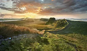 Hadrians Wall near Houseteads Roman Fort