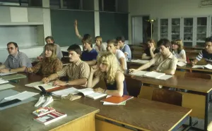 Hagen. Classes at the Cuno Vocational School on 9