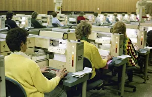 Hagen. Main post office. Women distributing letters 1988